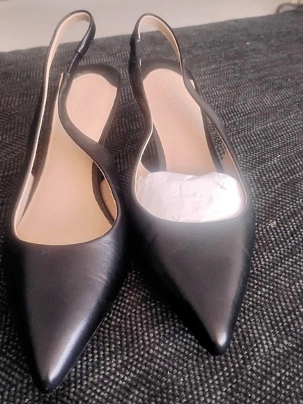 Lauren Ralph Lauren Lolah II Leather Slingback Pump Pumps Black US 9 B NWT